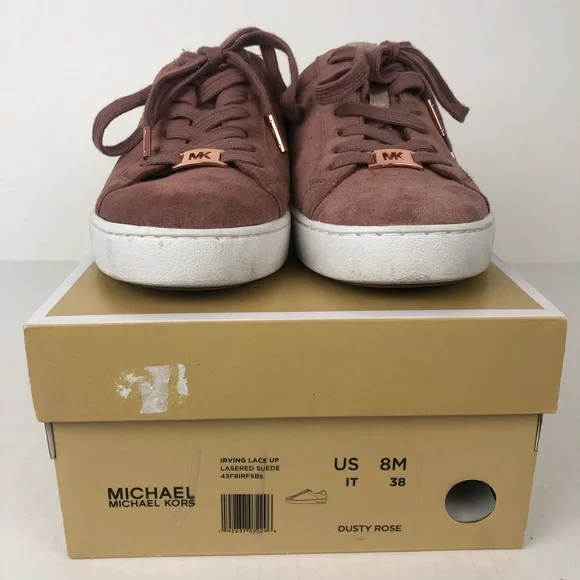 Michael Kors Women's Dusty Rose Suede Sneakers - Picture 14 of 15